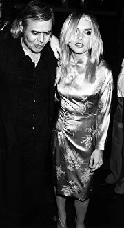 Images Dated 7th August 1981: Debbie Harry pop singer with Swiss artist H R Geiger 1981