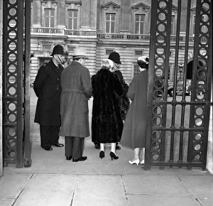 00079 Prints: The Last Debs. Debs and family members seen here having their invitaions check by