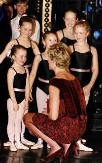 December 1, 1991: Princess Diana meets young ballet stars backstage at Her Majesty