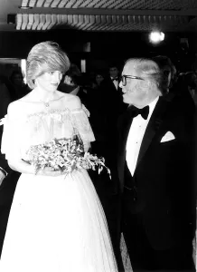 Baron Prints: December 2, 1982: PPrincess Diana with film director Richard Attenborough at the Premiere