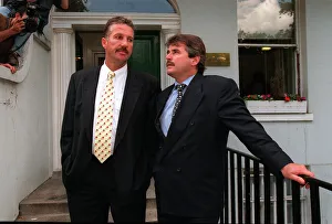 Core59 Prints: A dejected Ian Botham and Allan Lamb after losing their libel case against Imran Khan