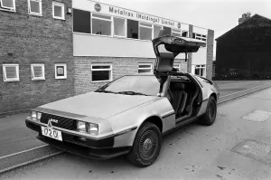 The DeLorean DMC-12 sports car manufactured by the DeLorean Motor Company