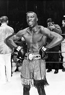 Images Dated 21st January 1991: Delroy Bryan Boxing stands in the centre of the ring posing with his hands on his hips