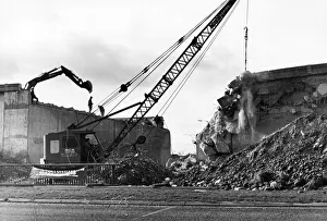 Demolition Prints: The demolition of the final section of the old A19 Wolviston interchange flyover is