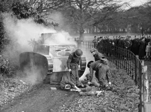 01450 Prints: A demonstration in the method of dealing with an enemy tank by a platoon of the Home