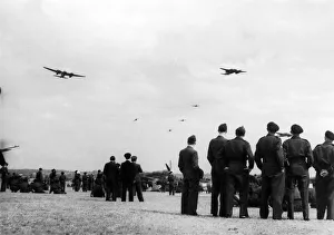 Planes Prints: A demonstration by Mosquito fighters and Mustangs during an air display at a Royal