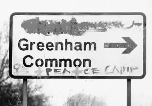 Protest Prints: Demonstrations The sign that points the way to Greenham Common also points the way to