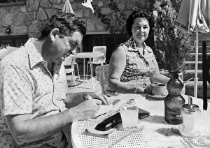 Denis Healey and wife Edna on holiday in Corsica - August 1974 15 / 08 / 1974
