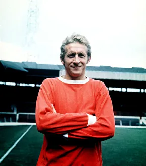 Denis Law footballer Manchester Utd United FC arms crossed August 1968