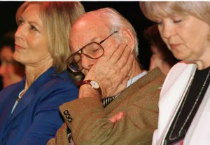 00197 Prints: Denis Thatcher nods off during The Europe Debate at the Conservative Party Conference in