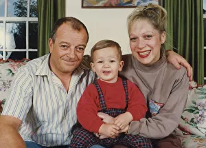 Love Prints: Denise Welch and husband Tim Healy pictured at home with their son Matthew 1 May 1992