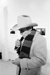Dennis Hopper US Film director and actor seen here at the Triangle Cinema in Aston