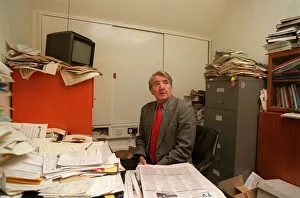 Dennis Skinner MP of the Labour Party in his office at House of Commons, London 1997