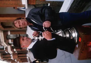 Cups Prints: Dennis Waterman and George Cole stars of TV series Minder with F. A