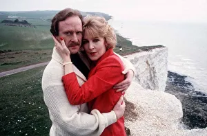 Hugging Prints: Dennis Waterman with Patricia Hodge who apper in the TV series The Life