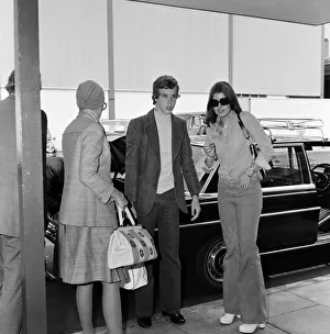 The departure of Princess Grace and Prince Albert of Monaco from London Airport to