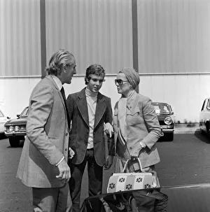 The departure of Princess Grace and Prince Albert of Monaco from London Airport to