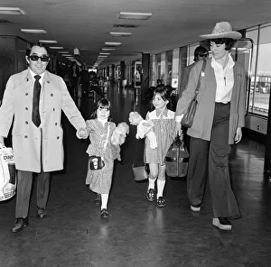 The departure of Ronnie Corbett and his wife Anne with daughters Sophie, 5 and Emma