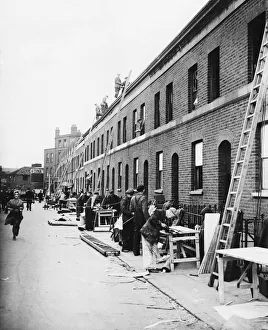 Ladders Prints: Deptford, south-east London. Within two hours from the time a bomb dropped