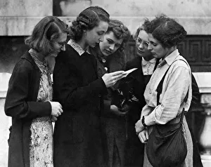 A deputation of women war workers seen here in Whitehall following a meeting over minimum