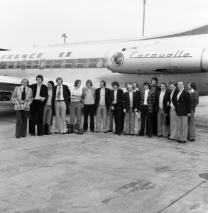 Squad Prints: Derby County football club leave Heathrow Airport for a two week holiday in the south of