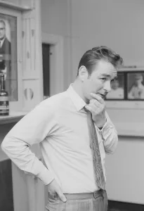 Derby County manager Brian Clough seen here in the boardroom of the Baseball Ground