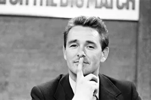 Derby County manager Brian Clough seen here in rehearsals as a football pundit on the ITV