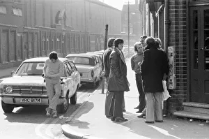 Resignation Prints: Derby County players leaving the Baseball Ground at lunch time after holding a meeting