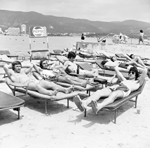 Derby County players relax in Majorca as they celebrate their League Titile win