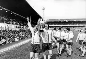 Success Prints: Derby County v Carlisle United The Derby team celebrate their First Division League