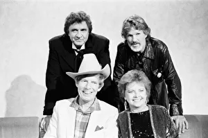 01362 Prints: Derek Jameson, Johnny Cash, Kris Kristofferson and Billie Jo Spears appear on the Wogan