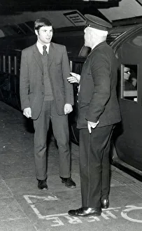 00237 Prints: Derek Johnstone 1970 at copland road subway station 1970 Rangers football
