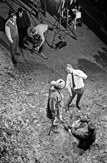 Derek Ware fight co-ordinator runs through the fight scene with the Saracen