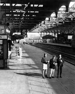 Deserted Snow Hill railway station in Birmingham on a bank holiday Monday except for