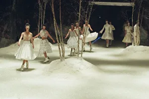 Designer Alexander McQueen bows out of London Fashion Week with a show on ice