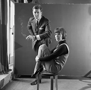 Designer Mary Quant with her husband Mr Alexander Plunket Greene. 29th August 1963