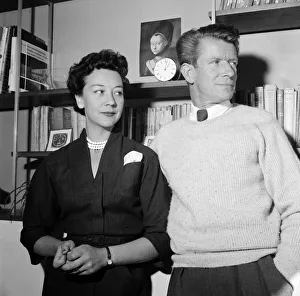Designer Robin Day, a British chartered industrial and furniture designer with his wife