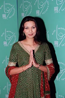 Diana Hayden, Miss India and winner of the Miss World beauty contest in 1997