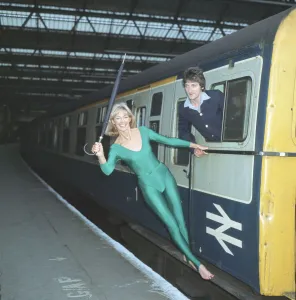 Fitness Prints: Diana Moran, keep fit expert, recruited 12 South London commuters at Waterloo Station