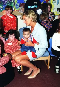 Emotions Prints: Diana, Princes of Wales visits a childrens ward at the Royal Brompton Hospital in