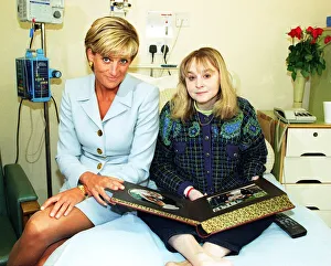 Diana, Princes of Wales visits the Royal Brompton Hospital in West London
