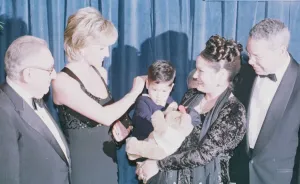 Diana, Princess of Wales accompanied by former US Secretary of State Henry Kissinger
