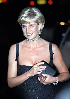 Diamonds Prints: Diana, Princess of Wales arrives for a gala evening sponsored by Chanel