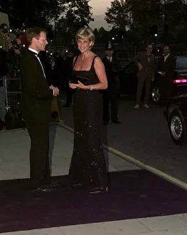 Diana, Princess of Wales arrives for a gala evening sponsored by Chanel