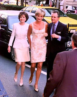 Diana, Princess of Wales, arrives for a gala reception and preview at Christies auction