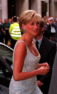 Diana, Princess of Wales arrives for a private viewing and reception at Christies in