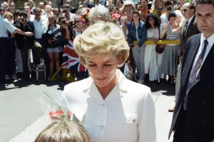 Diana, Princess of Wales arrives at the The Sacred Heart Hospice in Sydney, Australia
