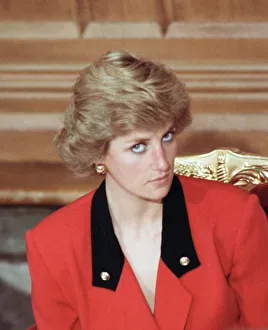Diana, Princess of Wales attends the launch of the National AIDS Trust at Guildhall