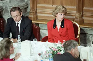 01313 Prints: Diana, Princess of Wales attends the launch of the National AIDS Trust at Guildhall