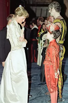 Images Dated 3rd February 1989: Diana, Princess of Wales attends an opera in Brooklyn, New York City. 3rd February 1989